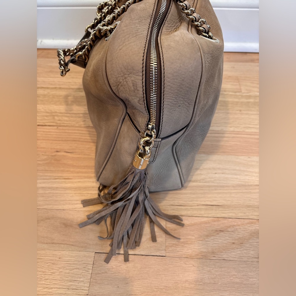 Gucci Soho Chain Shoulder Bag in tan leather (zipper needs repair) - Picture 8 of 16